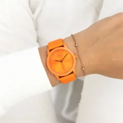 Oozoo Damen Armbanduhr Timepieces Analog Leder orange UOC11171