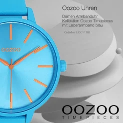Oozoo Damen Armbanduhr Timepieces Analog Leder blau UOC11182
