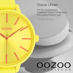 Oozoo Damen Armbanduhr Timepieces Analog Leder gelb UOC11184