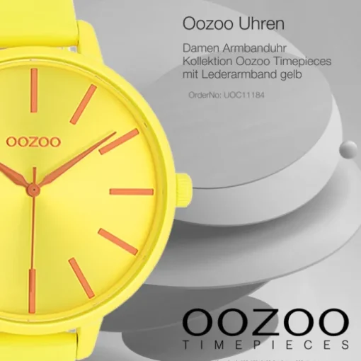 Oozoo Damen Armbanduhr Timepieces Analog Leder gelb UOC11184