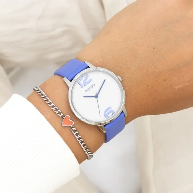 Oozoo Damen Armbanduhr Timepieces Analog Leder blau UOC11235