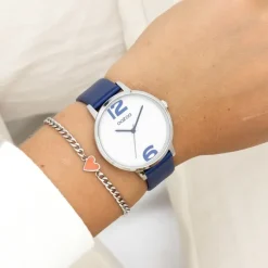 Oozoo Damen Armbanduhr Timepieces Analog Leder blau UOC11238