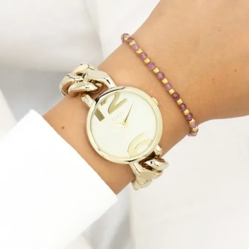 Oozoo Damen Armbanduhr Timepieces Analog Metall gold UOC11263
