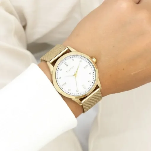 Oozoo Damen Armbanduhr Timepieces Analog Metall gold UOC11282