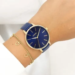 Oozoo Damen Armbanduhr Timepieces Analog Leder blau UOC11292