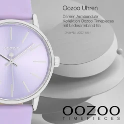 Oozoo Damen Armbanduhr Timepieces Analog Leder lila UOC11061