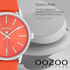 Oozoo Damen Armbanduhr Timepieces Analog Leder orange UOC11062