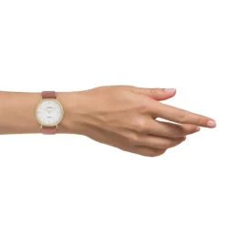 Oozoo Damen Armbanduhr Timepieces Analog Leder orange UOC9967A