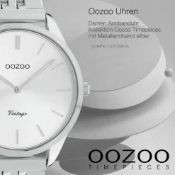Oozoo Damen Armbanduhr Timepieces Analog Metall silber UOC9981A