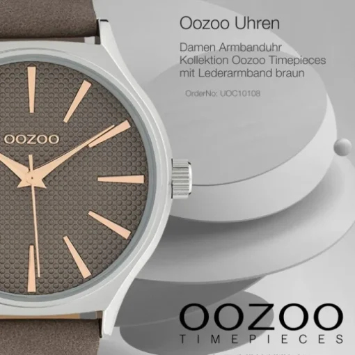 Oozoo Damen Armbanduhr Timepieces Analog Leder braun UOC10108