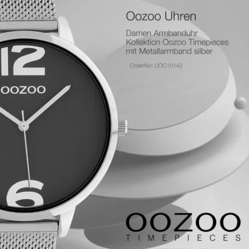 Oozoo Damen Armbanduhr Timepieces Analog Metall silber UOC10142