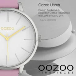 Oozoo Damen Armbanduhr Timepieces Analog Leder pink UOC10180