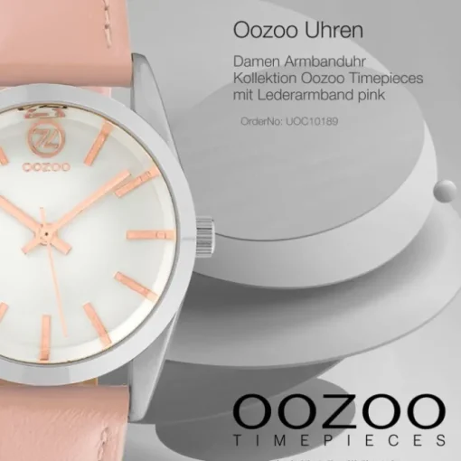 Oozoo Damen Armbanduhr Timepieces Analog Leder pink UOC10189