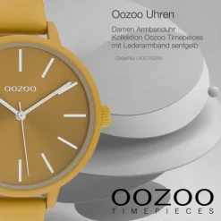 Oozoo Damen Armbanduhr Timepieces Analog Leder senfgelb UOC10254