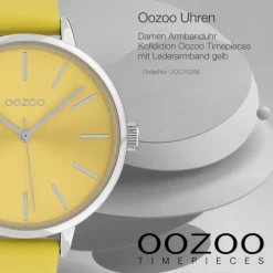 Oozoo Damen Armbanduhr Timepieces Analog Leder gelb UOC10256