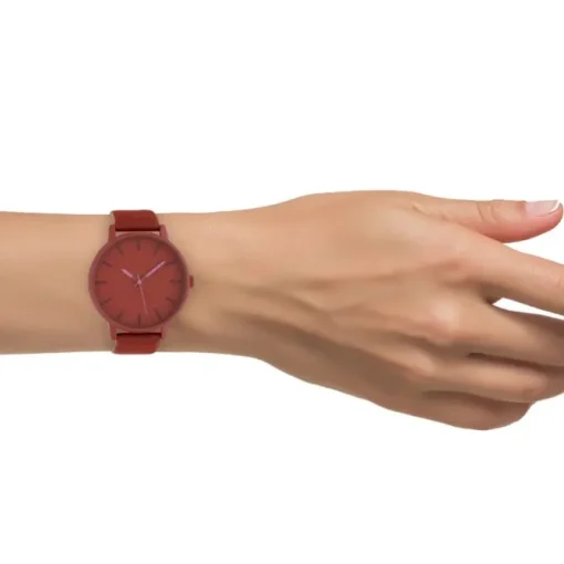 Oozoo Damen Armbanduhr Timepieces Analog Leder rot UOC10381