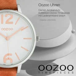 Oozoo Damen Armbanduhr Timepieces Analog Leder braun UOC10435
