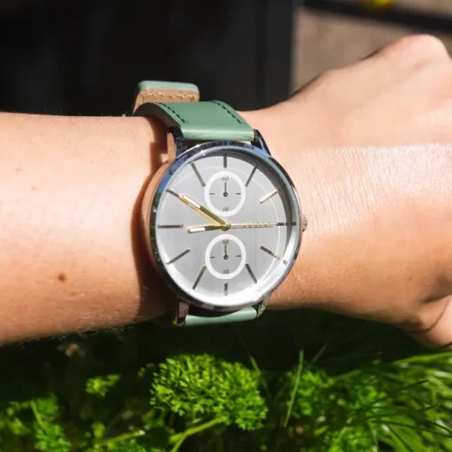 Oozoo Damen Armbanduhr Timepieces Analog Leder grün UOC10586