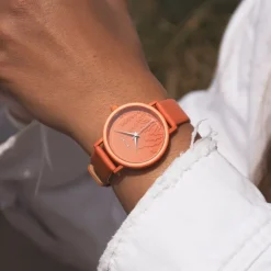 Oozoo Damen Armbanduhr Timepieces Analog Leder orange UOC10605