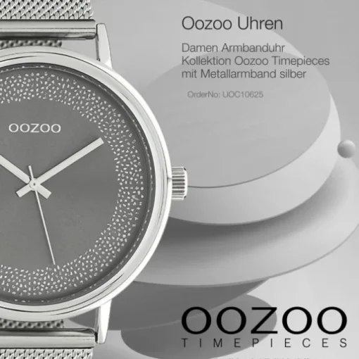 Oozoo Damen Armbanduhr Timepieces Analog Metall silber UOC10625