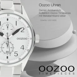 Oozoo Damen Armbanduhr Timepieces Analog Metall silber UOC10630