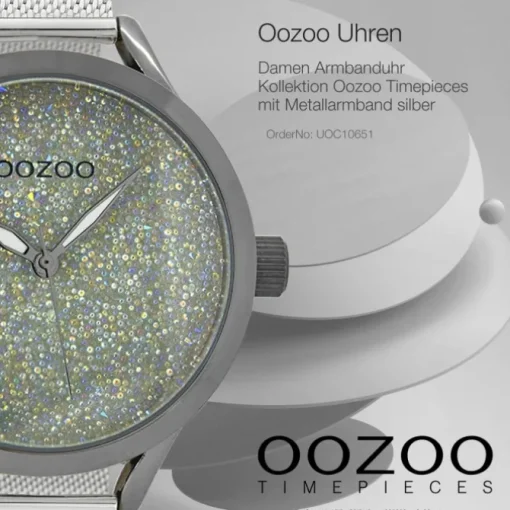 Oozoo Damen Armbanduhr Timepieces Analog Metall silber UOC10651