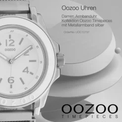 Oozoo Damen Armbanduhr Timepieces Analog Metall silber UOC10737