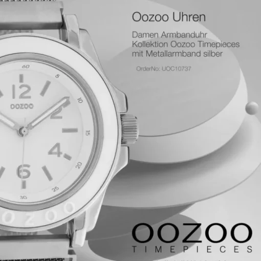 Oozoo Damen Armbanduhr Timepieces Analog Metall silber UOC10737