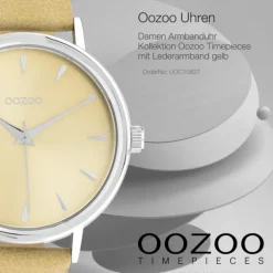 Oozoo Damen Armbanduhr Timepieces Analog Leder gelb UOC10827