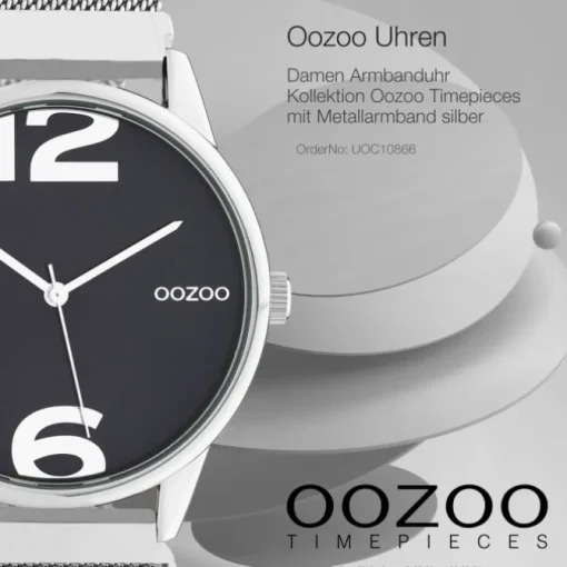 Oozoo Damen Armbanduhr Timepieces Analog Metall silber UOC10866