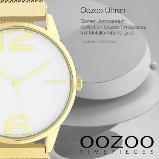 Oozoo Damen Armbanduhr Timepieces Analog Metall gold UOC10867