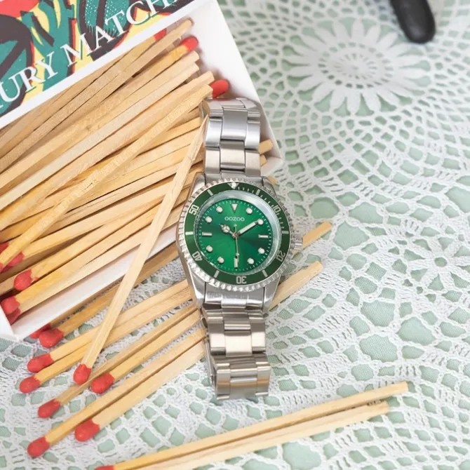 Oozoo Damen Armbanduhr Timepieces Analog Edelstahl silber UOC11146