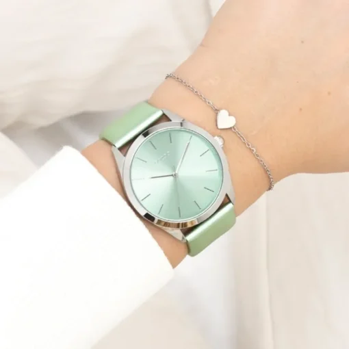 Oozoo Damen Armbanduhr Timepieces Analog Leder mintgrün UOC11336