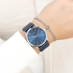 Oozoo Damen Armbanduhr Timepieces Analog Leder blau UOC11337