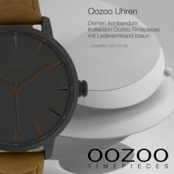 Oozoo Damen Armbanduhr Timepieces Analog Leder braun UOC10132