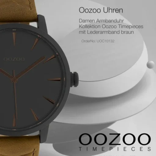 Oozoo Damen Armbanduhr Timepieces Analog Leder braun UOC10132