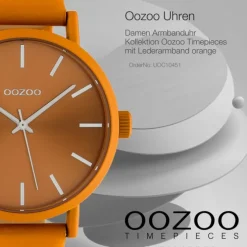 Oozoo Damen Armbanduhr Timepieces Analog Leder orange UOC10451