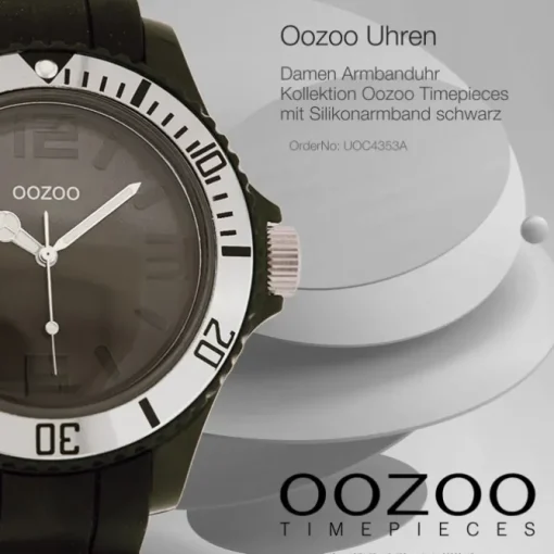 Oozoo Damen Armbanduhr Timepieces Analog Silikon schwarz UOC4353A