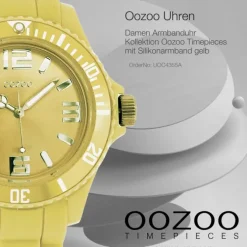 Oozoo Damen Armbanduhr Timepieces Analog Silikon gelb UOC4355A