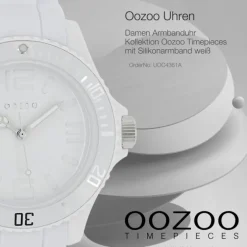 Oozoo Damen Armbanduhr Timepieces Analog Silikon weiß UOC4361A