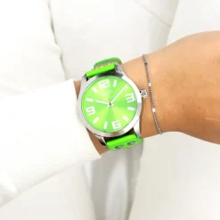 Oozoo Damen Armbanduhr Timepieces Analog Leder grün UOC1070A