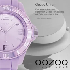 Oozoo Damen Armbanduhr Timepieces Analog Silikon lila UOC4365A