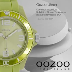 Oozoo Damen Armbanduhr Timepieces Analog Silikon grün UOC4368A