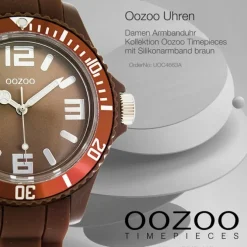 Oozoo Damen Armbanduhr Timepieces Analog Silikon braun UOC4663A
