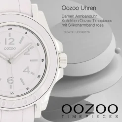 Oozoo Damen Armbanduhr Timepieces Analog Silikon rosa UOC4917A