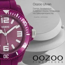Oozoo Damen Armbanduhr Timepieces Analog Silikon lila UOC5046A