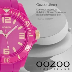 Oozoo Damen Armbanduhr Timepieces Analog Silikon pink UOC5047A
