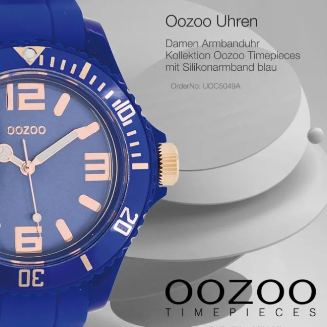 Oozoo Damen Armbanduhr Timepieces Analog Silikon blau UOC5049A