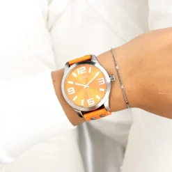 Oozoo Damen Armbanduhr Timepieces Analog Leder orange UOC1072A