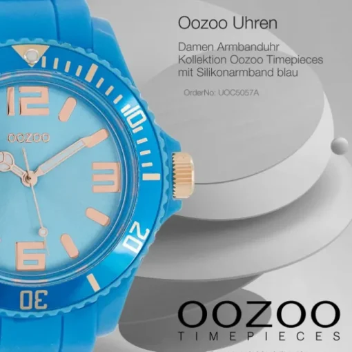 Oozoo Damen Armbanduhr Timepieces Analog Silikon blau UOC5057A